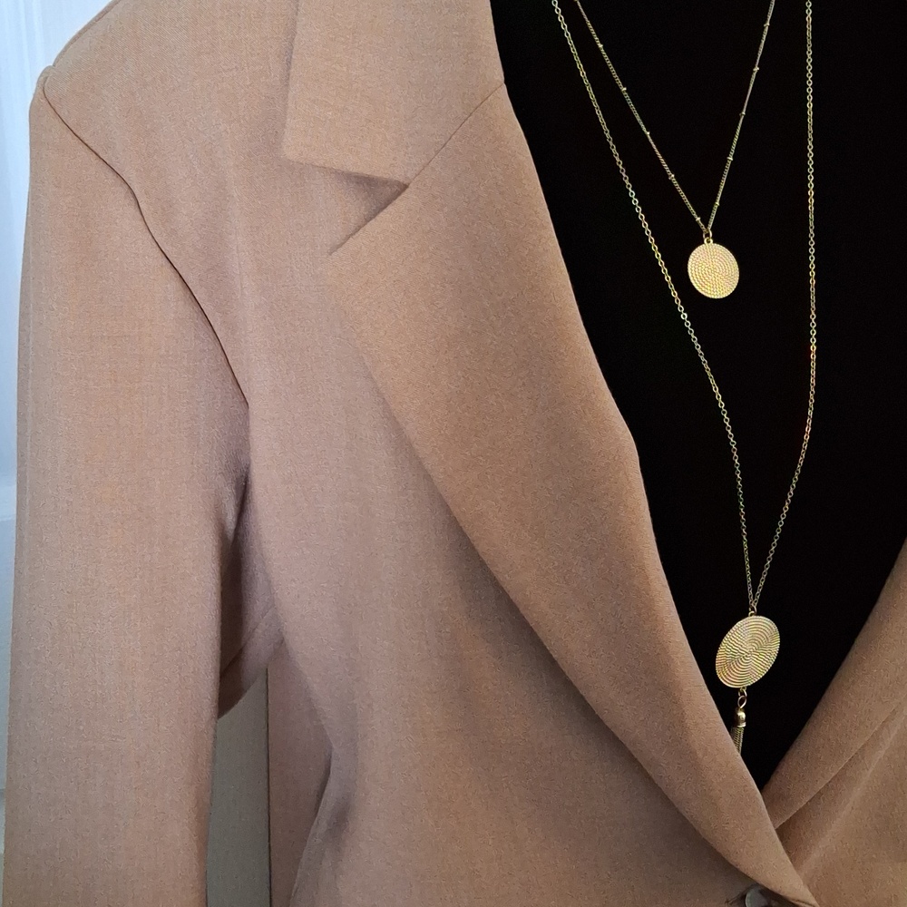 Maurices Camel/Tan Single-Button Blazer - Picture 3 of 9